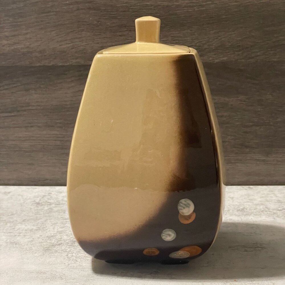 Vintage MCM Beauce Pottery Astral Philippe Lambert 8.5" Covered Canister Canada
